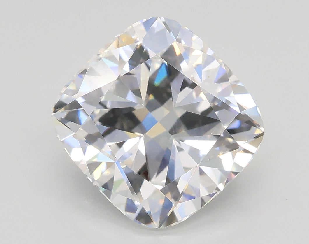 Lab-Grown 3.05 Carat Cushion Modified Brilliant Cut Diamond color E Clarity VVS2, precious stones, engagement diamonds