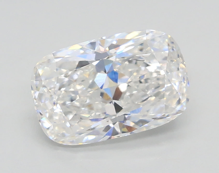 Lab-Grown 1.55 Carat Cushion Modified Brilliant Cut Diamond color D Clarity VVS2, precious stones, engagement diamonds