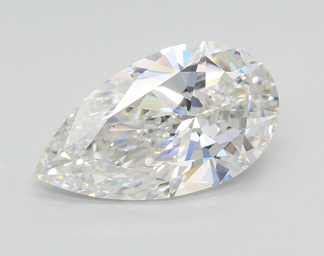 Lab-Grown 2.55 Carat Pear Shape Diamond color E Clarity VVS2, precious stones, engagement diamonds
