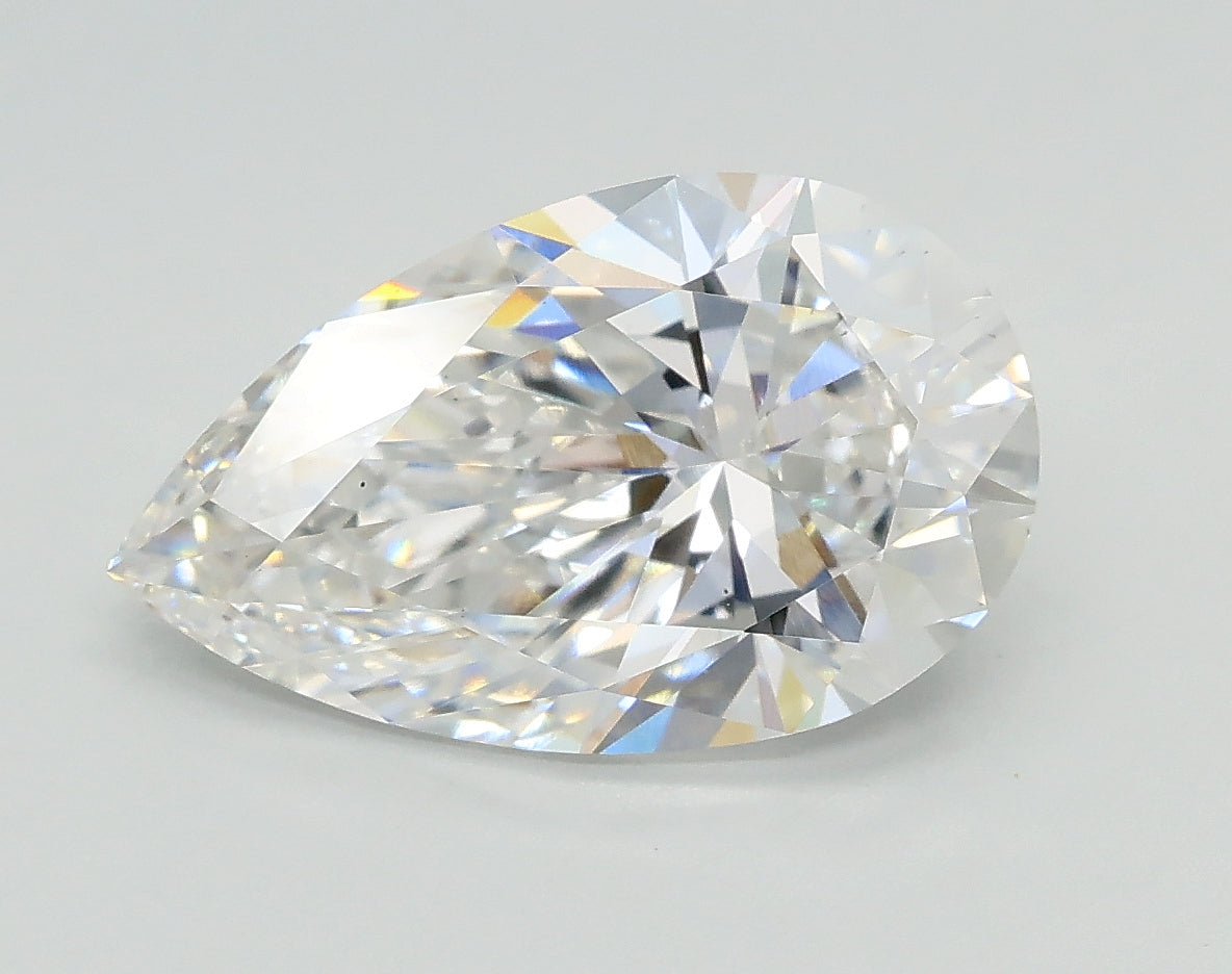 Lab-Grown 2.51 Carat Pear Shape Diamond color E Clarity VS1, precious stones, engagement diamonds