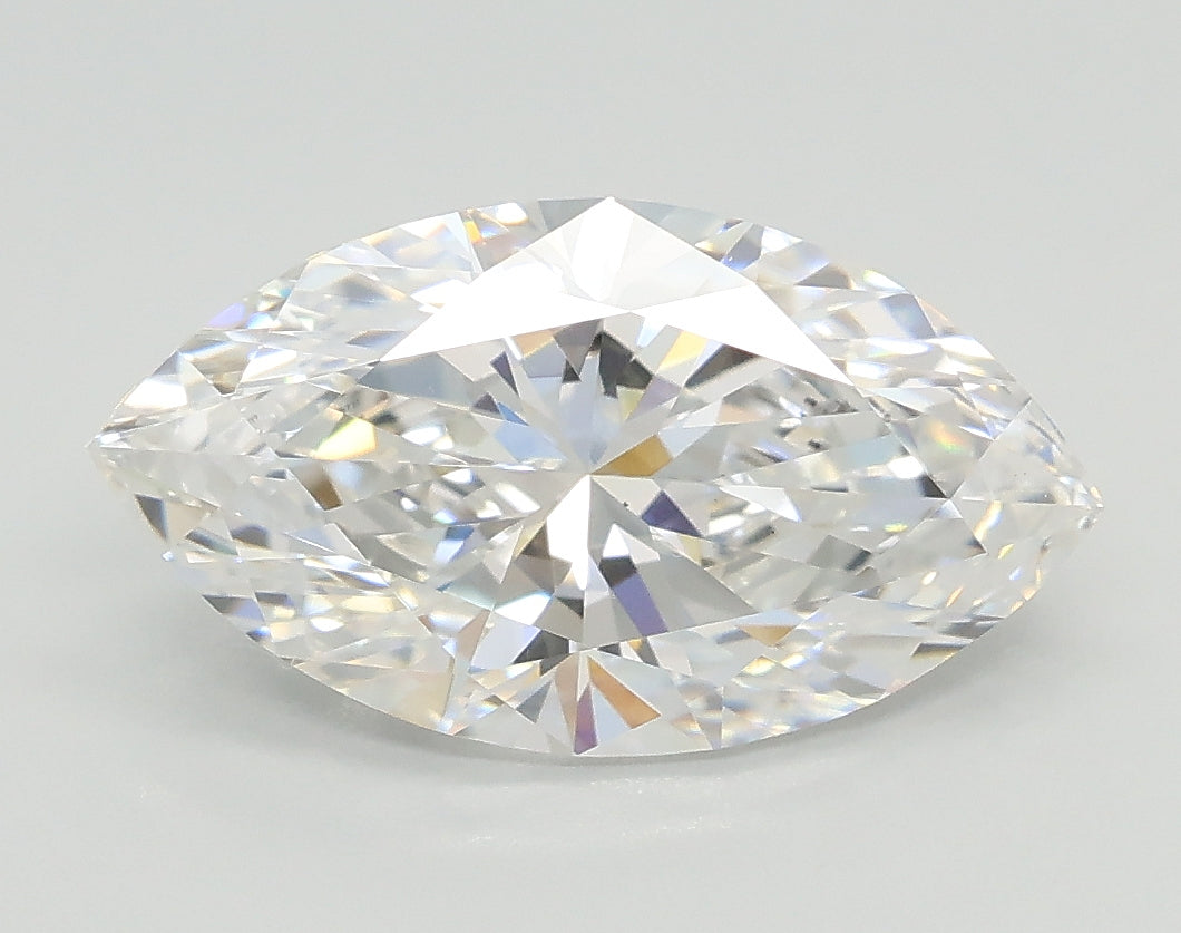 Lab-Grown 2.52 Carat Marquis Shape Diamond color D Clarity VVS2, precious stones, engagement diamonds