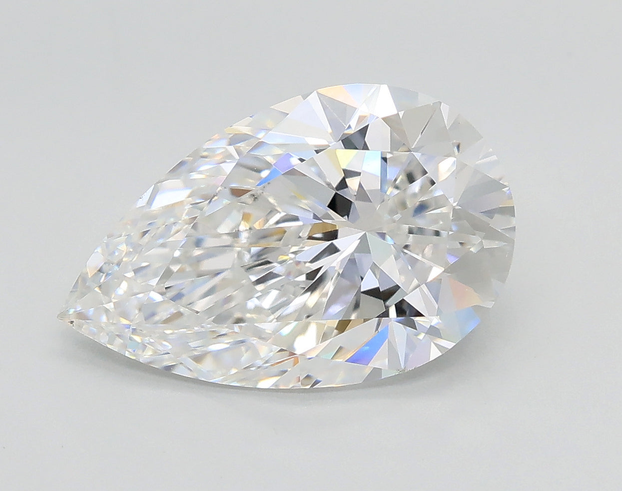 Lab-Grown 3.05 Carat Pear Shape Diamond color E Clarity VVS2, precious stones, engagement diamonds