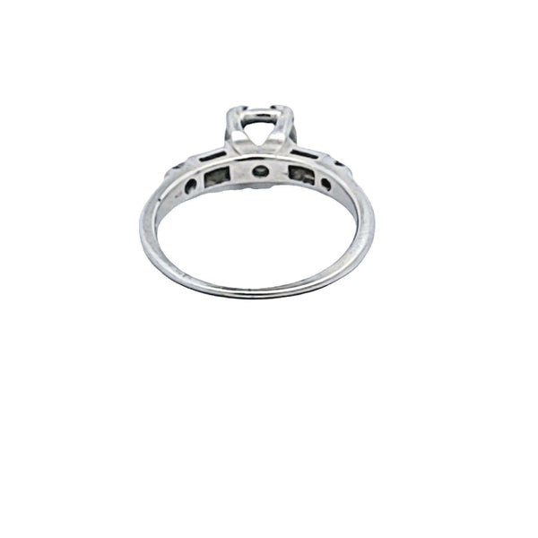Antique 3.50 Grams Size 5.75 Platinum Semi Mount Ring