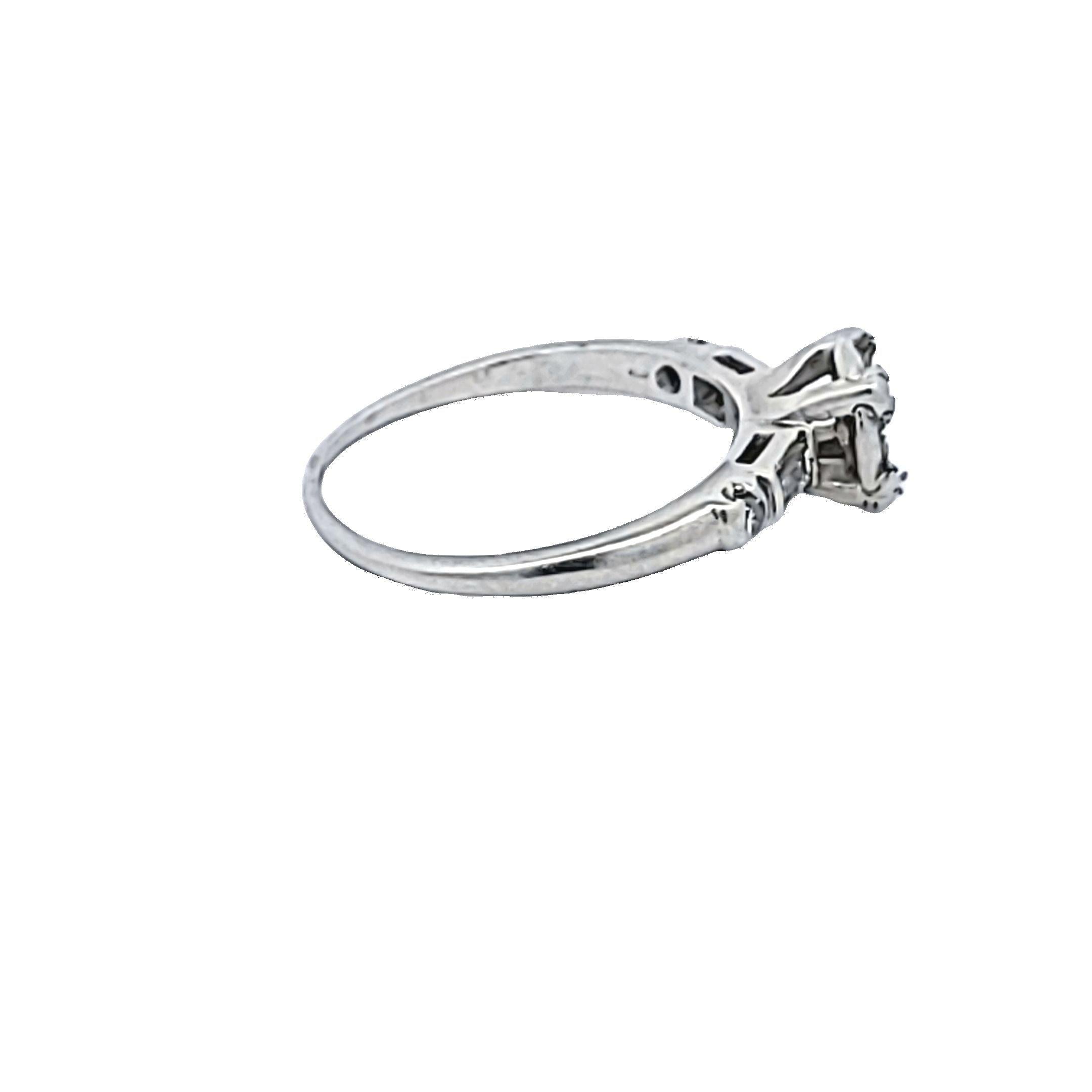 Antique 3.50 Grams Size 5.75 Platinum Semi Mount Ring