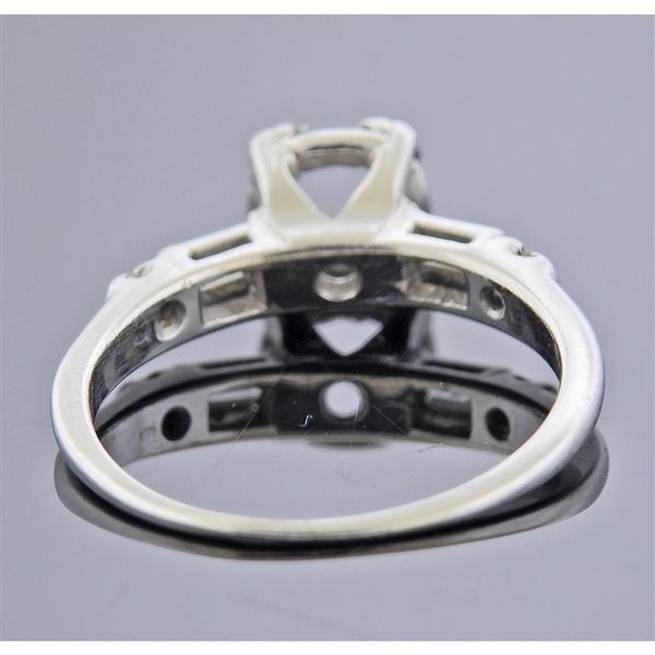 Antique 3.50 Grams Size 5.75 Platinum Semi Mount Ring