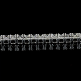 Lab-Grown 6.99 Carat Emerald F-VS2 Diamond 14K White Gold Tennis Bracelet