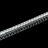 Lab-Grown 5.18 Carat Oval F-VS2 Diamond 14K White Gold Tennis Bracelet