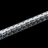 Lab-Grown 5.21 Carat Oval F-VS1 Diamond 14K White Gold Tennis Bracelet