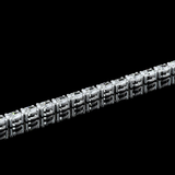 Lab-Grown 5.14 Carat Oval E-VS Diamond 14K White Gold Tennis Bracelet