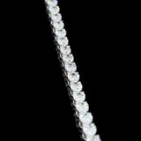 Lab-Grown 4.07 Carat Pear E-VS Diamond 14K White Gold Tennis Bracelet