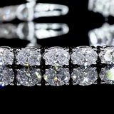 Lab-Grown 4.95 Carat Oval E-VS Diamond 14K White Gold Tennis Bracelet