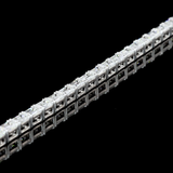 Lab-Grown 5.24 Carat Emerald F-VS1 Diamond 14K White Gold Tennis Bracelet