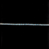 Lab-Grown 1.49 Carat Round Fancy Vivid Blue-VS1 Diamond 14K White Gold Tennis Bracelet