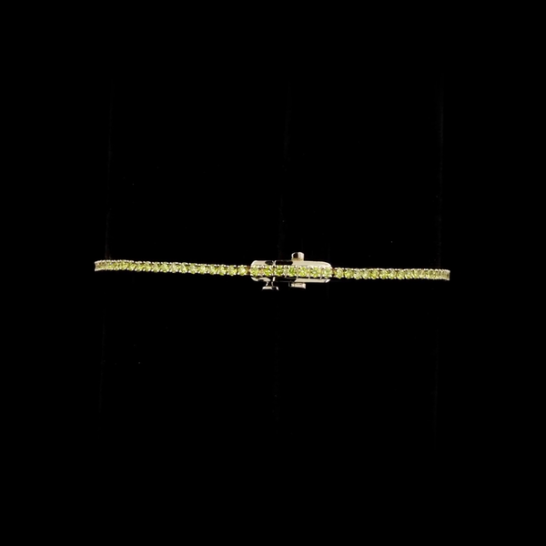 Lab-Grown 1.57 Carat Round Fancy Yellow-VS2 Diamond 14K Yellow Gold Tennis Bracelet