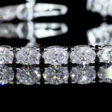 Lab-Grown 4.90 Carat Oval F-VS2 Diamond 14K White Gold Tennis Bracelet