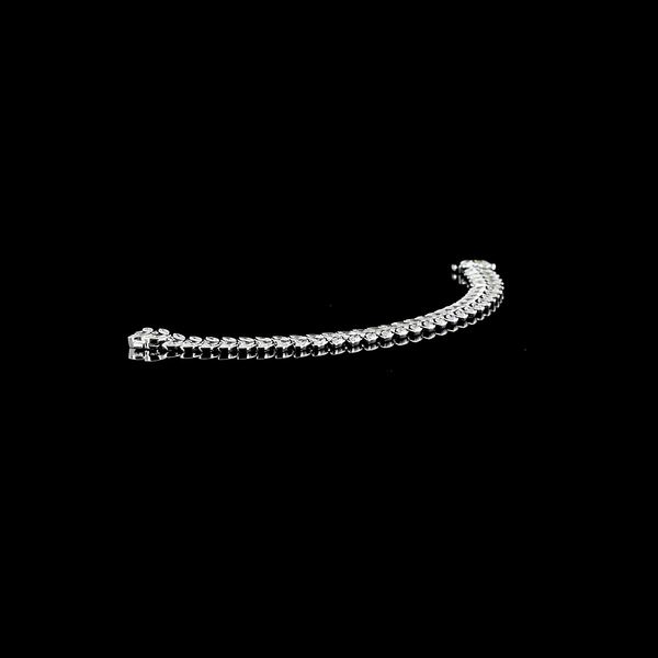 Lab-Grown 11.19 Carat MIX E-VVS2 Diamond 14K White Gold Tennis Bracelet