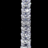 Lab-Grown 9.88 Carat Round E-VS1 Diamond 14K White Gold Tennis Bracelet