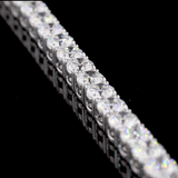 Lab-Grown 5.89 Carat Round F-VS2 Diamond 14K White Gold Tennis Bracelet