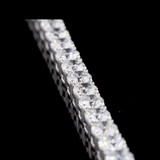 Lab-Grown 5.97 Carat Round F-VS2 Diamond 14K White Gold Tennis Bracelet