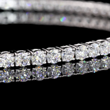 Lab-Grown 3.24 Carat Round F-VS2 Diamond 14K White Gold Tennis Bracelet