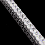 Lab-Grown 5.06 Carat Round F-VS2 Diamond 14K White Gold Tennis Bracelet