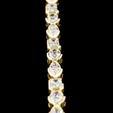 Lab-Grown 7.83 Carat MIX F-VS1 Diamond 14K Yellow Gold Tennis Bracelet