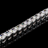 Lab-Grown 5.21 Carat Round F-VS2 Diamond 14K White Gold Tennis Bracelet