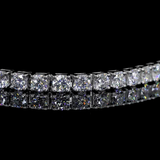 Lab-Grown 10.31 Carat Round F-VS2 Diamond 14K White Gold Tennis Bracelet