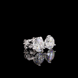 Lab-Grown 4.04 Carat Round F-VVS2 Diamond 14K White Gold Martini Earrings