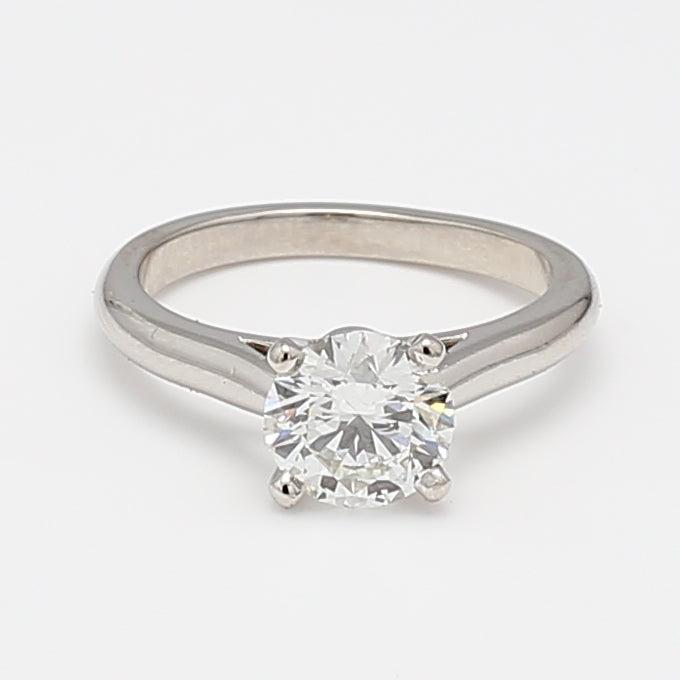 Cartier 1.20 Carat Round Brilliant H VS1 Diamond Platinum Engagement Ring