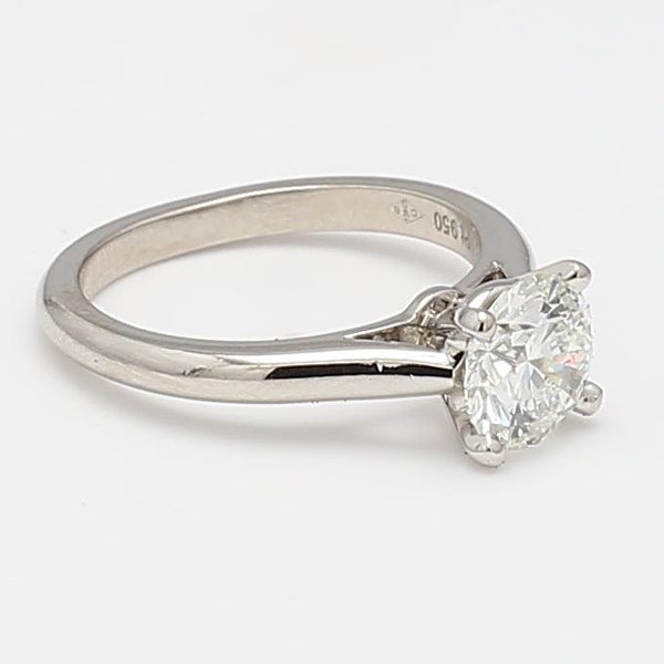Cartier 1.20 Carat Round Brilliant H VS1 Diamond Platinum Engagement Ring