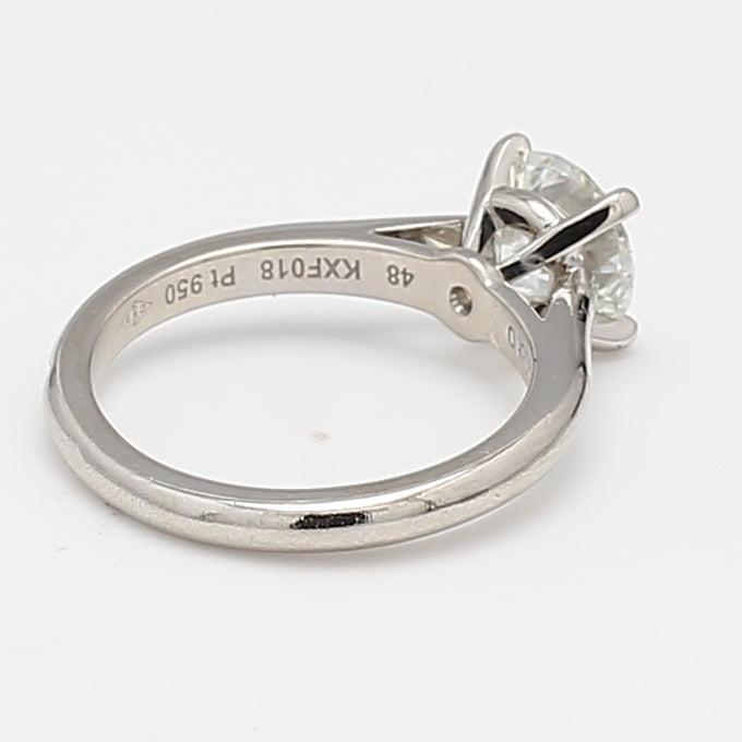 Cartier 1.20 Carat Round Brilliant H VS1 Diamond Platinum Engagement Ring