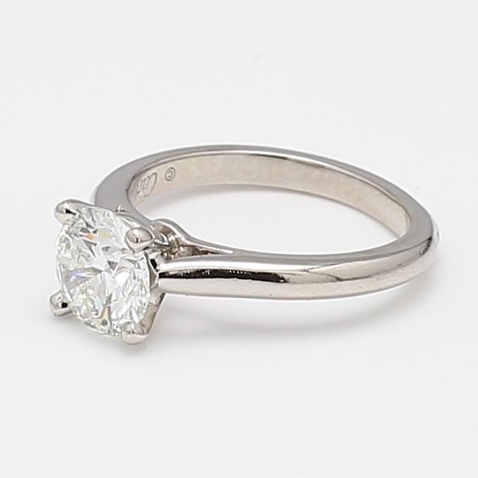 Cartier 1.20 Carat Round Brilliant H VS1 Diamond Platinum Engagement Ring