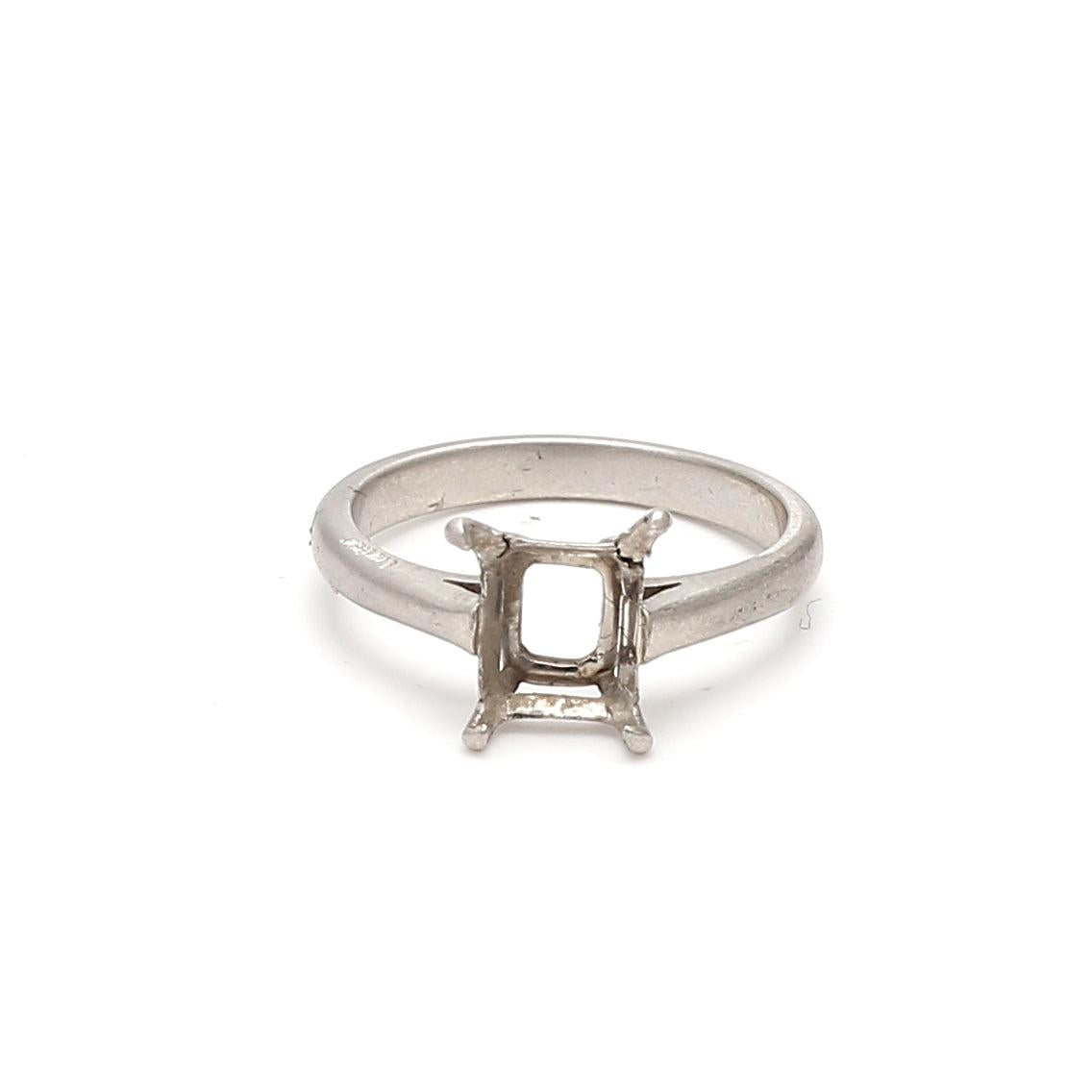 Cartier Vintage 4.70 Grams Size 5.75 Platinum Semi Mount Ring