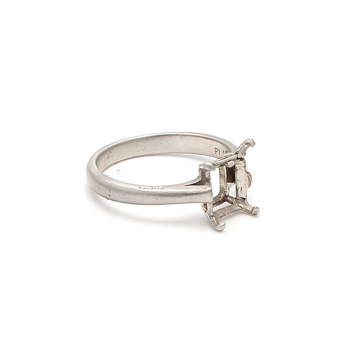 Cartier Vintage 4.70 Grams Size 5.75 Platinum Semi Mount Ring