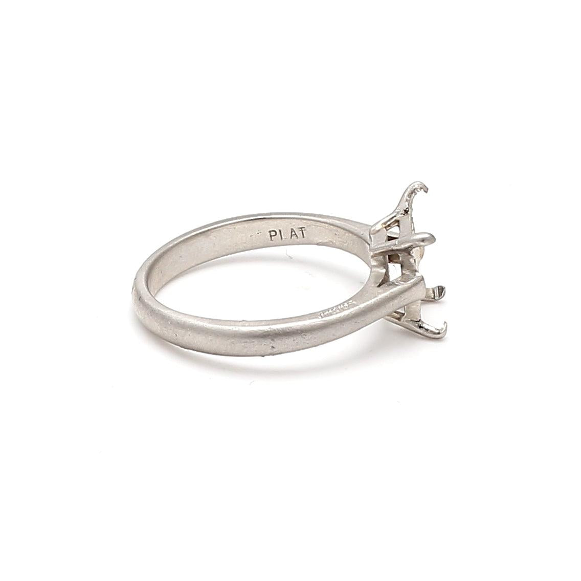 Cartier Vintage 4.70 Grams Size 5.75 Platinum Semi Mount Ring