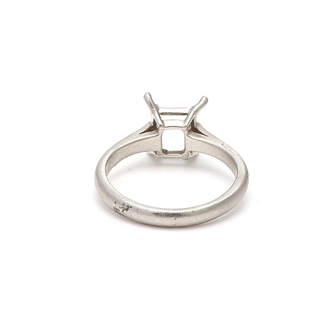 Cartier Vintage 4.70 Grams Size 5.75 Platinum Semi Mount Ring