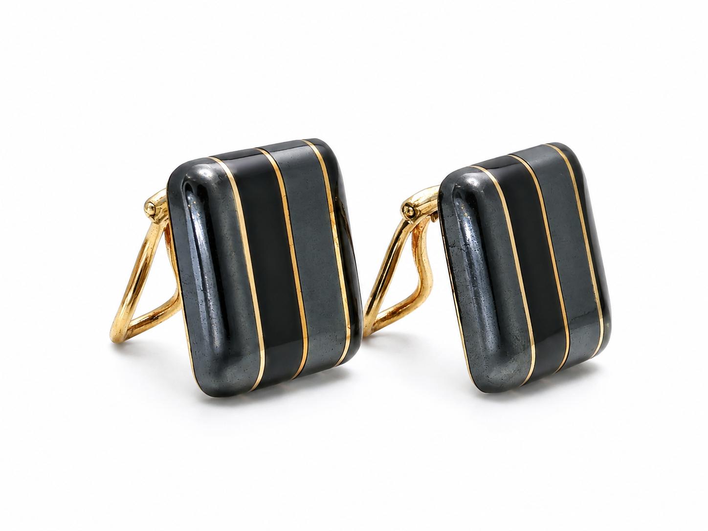 Angela Cummings Vintage 18 Karat Yellow Gold Clip On Earrings 19.9 Grams