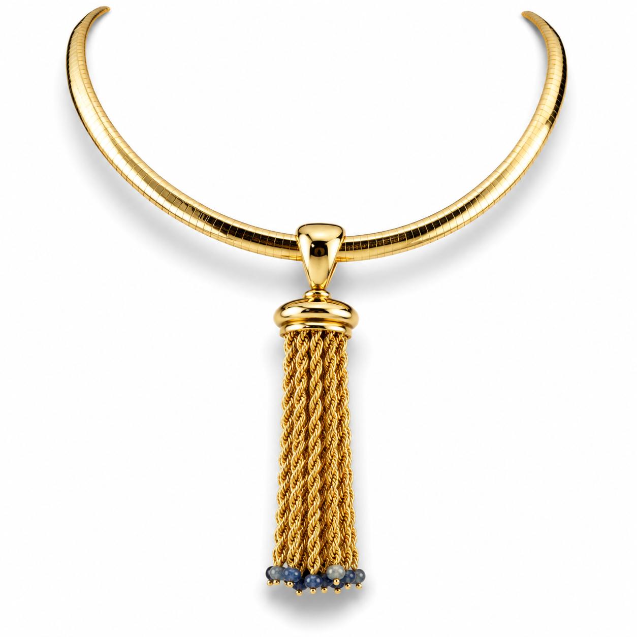 Vintage 14K and 18K Yellow Gold Pendant Necklace 36.9 Grams