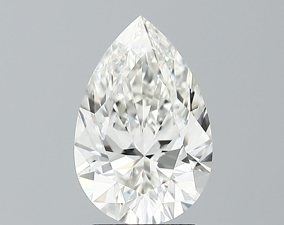 Lab-Grown 2.01 Carat Pear Shape Diamond color H Clarity VS1 With GIA Certificate, precious stones, engagement diamonds