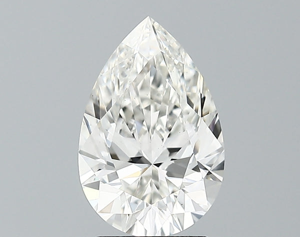Lab-Grown 2.01 Carat Pear Shape Diamond color H Clarity VS1 With GIA Certificate, precious stones, engagement diamonds