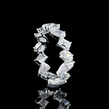 Lab-Grown 3.09 Carat MIX E-VS Diamond 14K White Gold Eternity Band Eternity Band