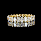 Lab-Grown 2.29 Carat Oval E-VS1 Diamond 18K Yellow Gold Eternity Band Eternity Band