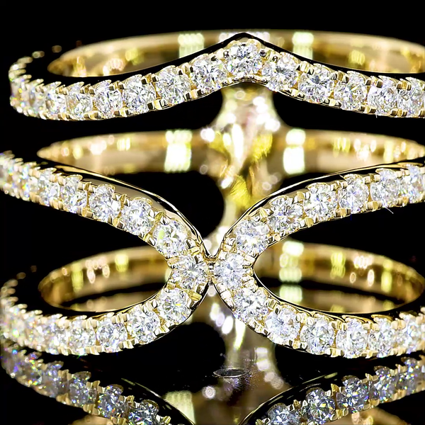 Lab-Grown 1.62 Carat Round F-VS2 Diamond 14K Yellow Gold Special Eternity Band