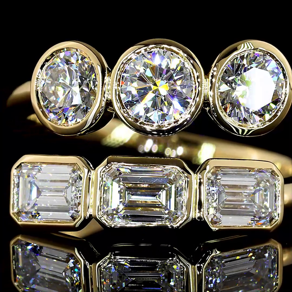 Lab-Grown 1.77 Carat MIX E-VS Diamond 14K Yellow Gold Special Eternity Band
