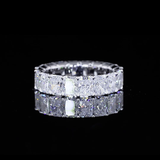 Lab-Grown 6.00 Carat Radiant F-VS2 Diamond 14K White Gold Eternity Band Eternity Band