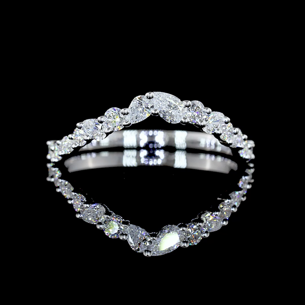 Lab-Grown 0.42 Carat MIX E-VS Diamond 14K White Gold Special Eternity Band
