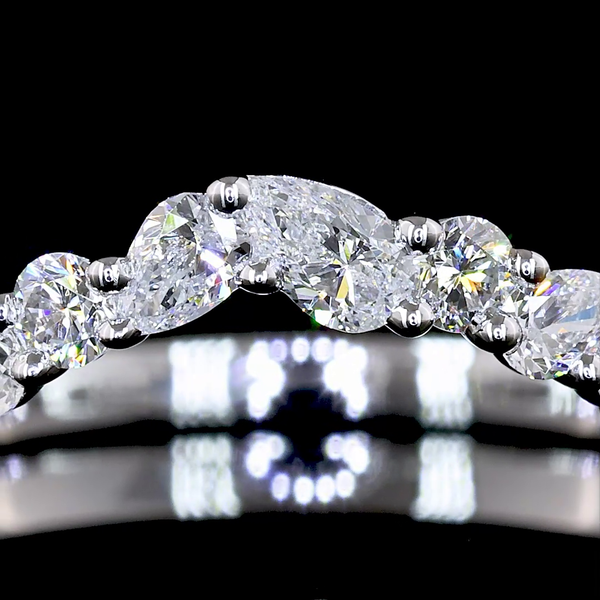 Lab-Grown 0.42 Carat MIX E-VS Diamond 14K White Gold Special Eternity Band