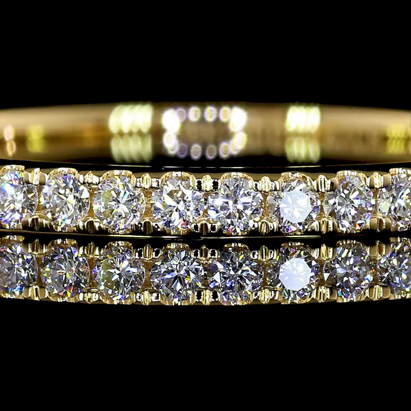 Lab-Grown 2.08 Carat Emerald E-VS2 Diamond 14K White Gold 3/4 Band Eternity Band