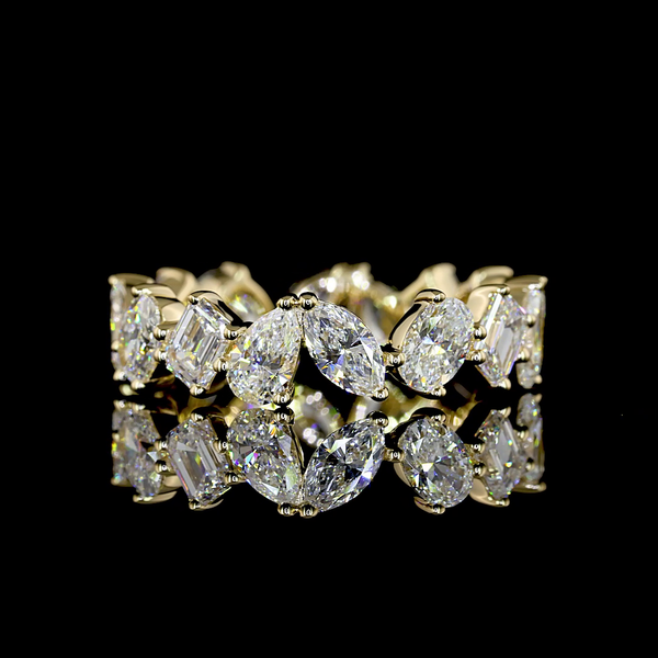 Lab-Grown 3.2 Carat MIX - Diamond 14K Yellow Gold Eternity Band Eternity Band
